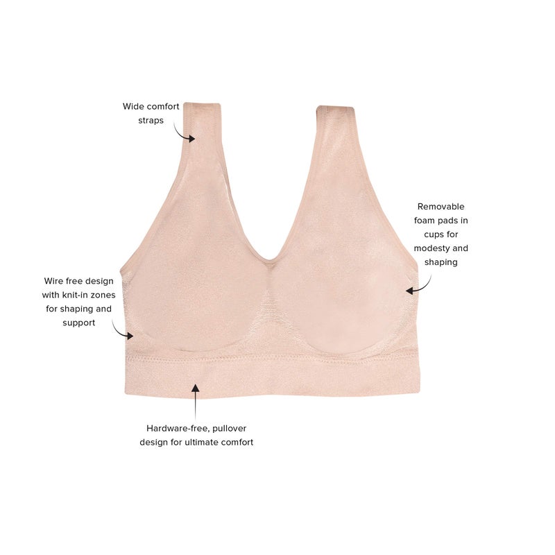 Wacoal womens Smooth Bralette Bra, Rose Dust, 34 US - Image 2